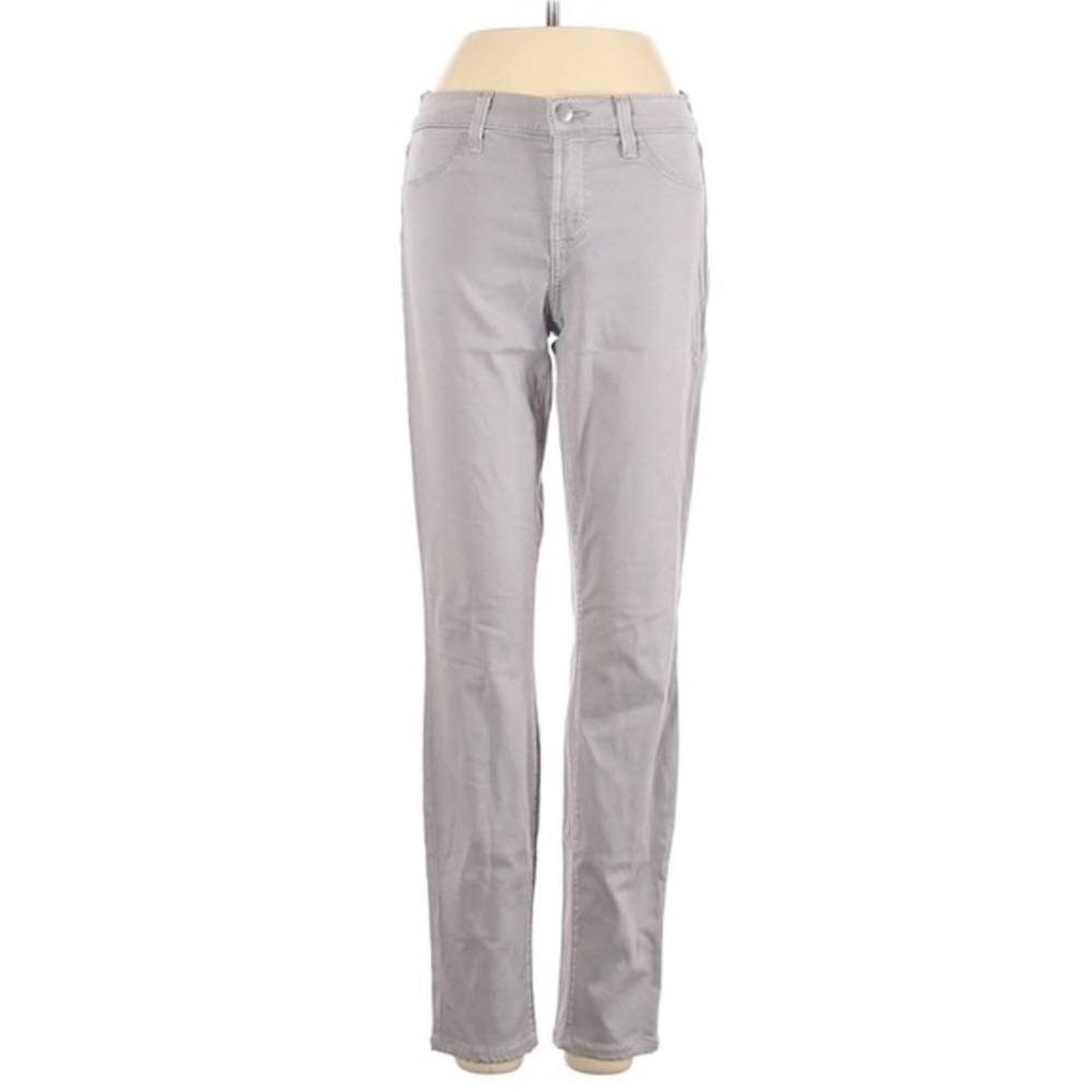 J Brand 25 super skinny limestone grey stretch crop pants